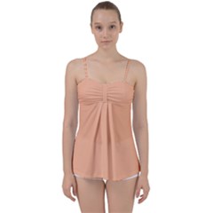 Peach Fuzz 2024 Babydoll Tankini Top by dressshop