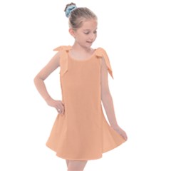 Peach Fuzz 2024 Kids  Tie Up Tunic Dress by dressshop