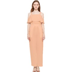 Peach Fuzz 2024 Draped Sleeveless Chiffon Jumpsuit by dressshop