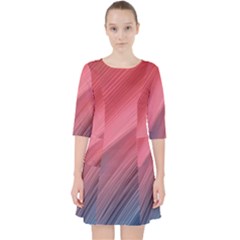 Abstract, Lines Quarter Sleeve Pocket Dress by nateshop