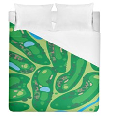 Golf Course Par Golf Course Green Duvet Cover (queen Size) by Grandong