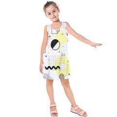 Graphic Design Geometric Background Kids  Sleeveless Dress by Grandong