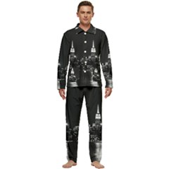 Photography Of Buildings New York City  Nyc Skyline Men s Long Sleeve Velvet Pocket Pajamas Set by Cemarart