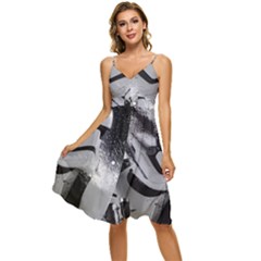 Stormtrooper Sleeveless Tie Front Chiffon Dress by Cemarart