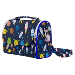 Big Set Cute Astronauts Space Planets Stars Aliens Rockets Ufo Constellations Satellite Moon Rover Satchel Shoulder Bag by Cemarart