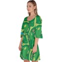 Golf Course Par Golf Course Green Velour Kimono Dress View2