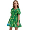 Golf Course Par Golf Course Green Kids  Short Sleeve Dolly Dress View2