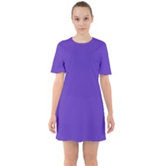 Ultra Violet Purple Sixties Short Sleeve Mini Dress by bruzer