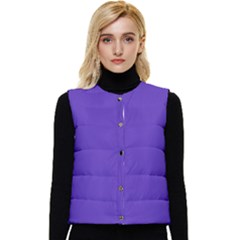 Ultra Violet Purple Women s Button Up Puffer Vest by bruzer