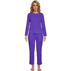 Ultra Violet Purple Womens  Long Sleeve Lightweight Pajamas Set by bruzer