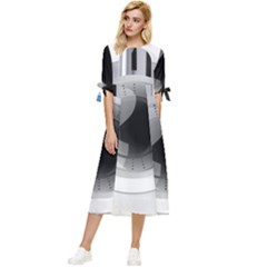 Washing Machines Home Electronic Bow Sleeve Chiffon Midi Dress by Proyonanggan