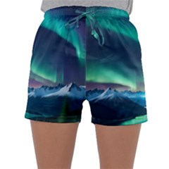 Zig Zag Waves Lines Geometric Sleepwear Shorts by Ndabl3x