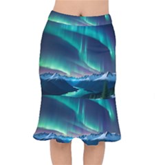 Aurora Borealis Short Mermaid Skirt by Ndabl3x