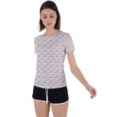 Mosaic Hexagon Honeycomb Back Circle Cutout Sports T-shirt by Ndabl3x