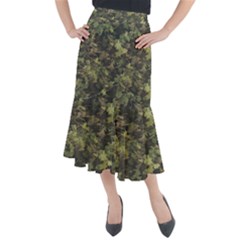 Birds Pattern Colorful Midi Mermaid Skirt by Ndabl3x