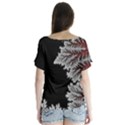 Abstract City Retro Sunset Night V-Neck Flutter Sleeve Top View2