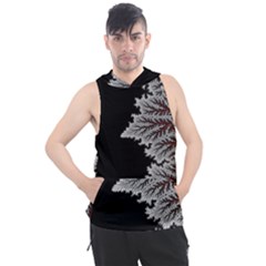 Silhouette Of Aurora Borealis Men s Sleeveless Hoodie by Bedest