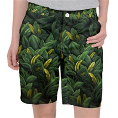 Banana Leaves Women s Pocket Shorts by goljakoff