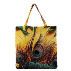 Oceans Stunning Painting Sunset Scenery Wave Paradise Beache Mountains Grocery Tote Bag by Cemarart