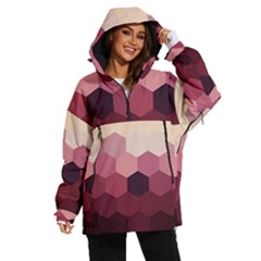 Hexagon Valentine Valentines Women s Ski And Snowboard Jacket by Grandong