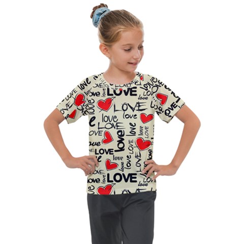 Love Abstract Background Love Textures Kids  Mesh Piece T-shirt by nateshop