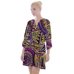 Violet Paisley Background, Paisley Patterns, Floral Patterns Open Neck Shift Dress by nateshop