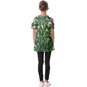 Tropical leaves Fold Over Open Sleeve Top View2