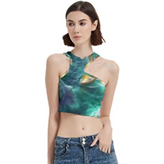 Dolphins Sea Ocean Cut Out Top by Cemarart