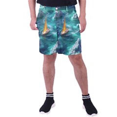 Dolphins Sea Ocean Water Men s Pocket Shorts by Cemarart