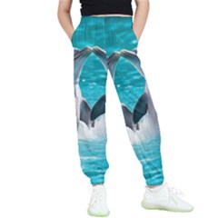 Dolphins Sea Ocean Kids  Joggers by Cemarart