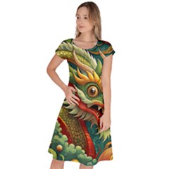 Chinese New Year – Year Of The Dragon Classic Short Sleeve Dress by Valentinaart