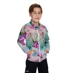 Love Amour Butterfly Colors Flowers Text Kids  Windbreaker by Grandong