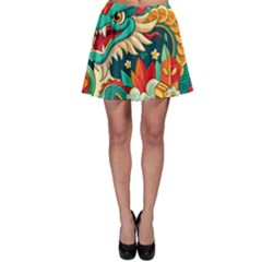 Chinese New Year – Year Of The Dragon Skater Skirt by Valentinaart