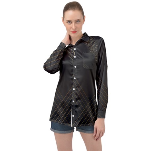  Long Sleeve Satin Shirt by nateshop