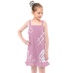 Elements Scribble Wiggly Lines Kids  Overall Dress by Cemarart