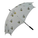 Pattern Leaves Daisies Print Golf Umbrellas View2