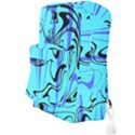 Mint Background Swirl Blue Black Full Print Backpack View3