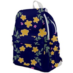 Doodle Flower Leaves Plant Design Top Flap Backpack by Cemarart