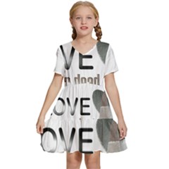 Leaf Leaf Kids  Short Sleeve Tiered Mini Dress by eswaachmad2024