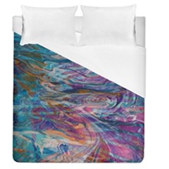 Abstarct Cobalt Waves Duvet Cover (queen Size) by kaleidomarblingart