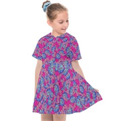 Colorful Cosutme Collage Motif Pattern Kids  Sailor Dress by dflcprintsclothing