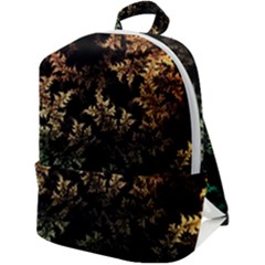 Fractal Patterns Gradient Colorful Zip Up Backpack by Cemarart