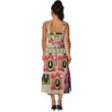 Retro Camera Pattern Graph Square Neckline Tiered Midi Dress View4