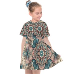 Floral Flora Flower Flowers Nature Pattern Kids  Sailor Dress by Grandong