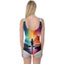 Starry Night Wanderlust: A Whimsical Adventure One Piece Boyleg Swimsuit View2