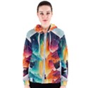 Starry Night Wanderlust: A Whimsical Adventure Women s Zipper Hoodie View1