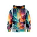 Starry Night Wanderlust: A Whimsical Adventure Kids  Zipper Hoodie View1