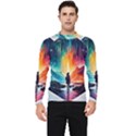 Starry Night Wanderlust: A Whimsical Adventure Men s Long Sleeve Rash Guard View1