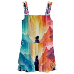 Starry Night Wanderlust: A Whimsical Adventure Kids  Layered Skirt Swimsuit by stine1