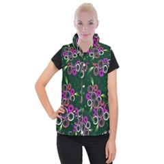 Floral-5522380 Women s Button Up Vest by lipli